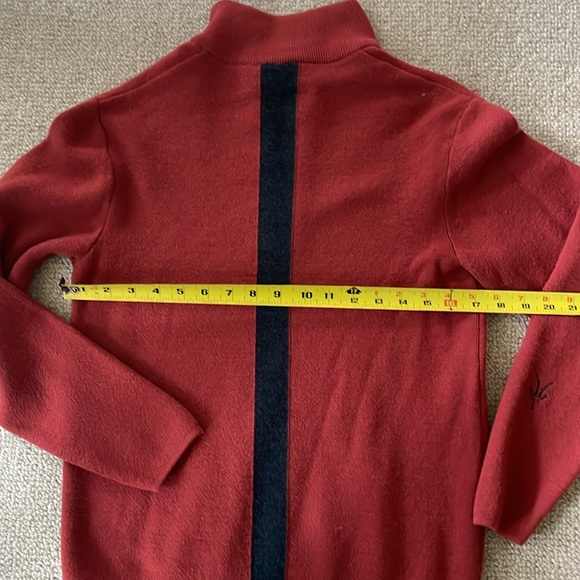 Men’s Ibex Wool Sweater - Size Small - rusty red color - Picture 6 of 8